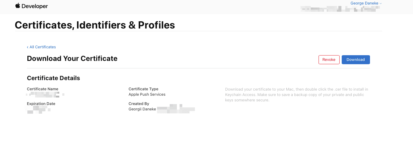 Your Apple Push Services will expire in 30 days.
